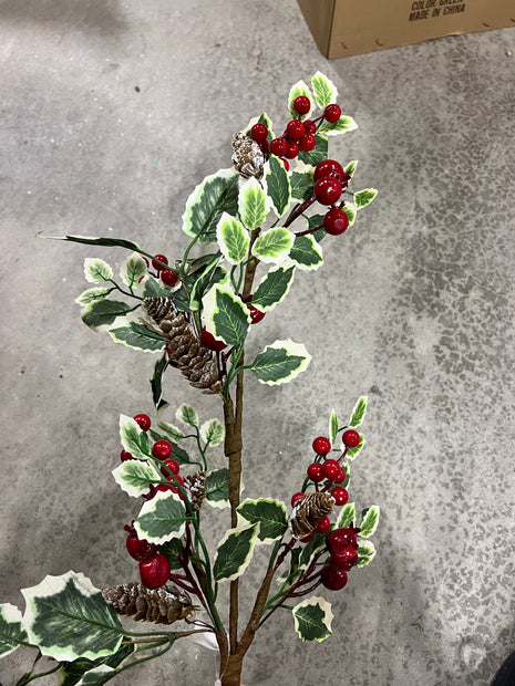 26”H  Holly berry spray  - XX8545