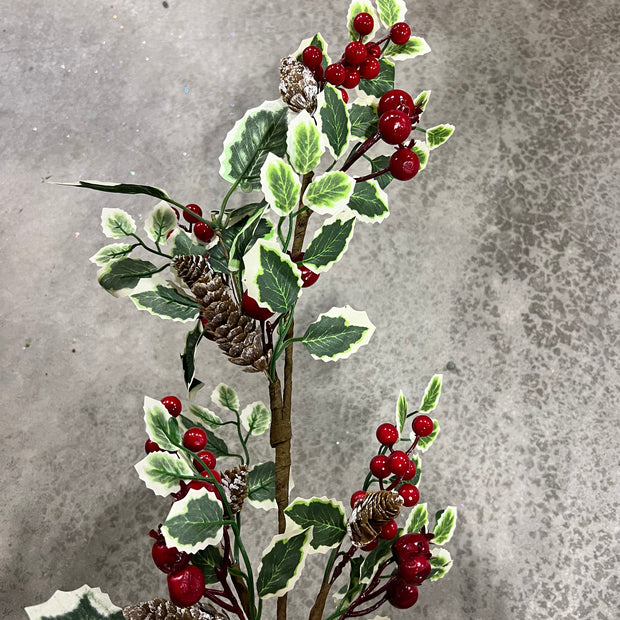 26”H  Holly berry spray  - XX8545