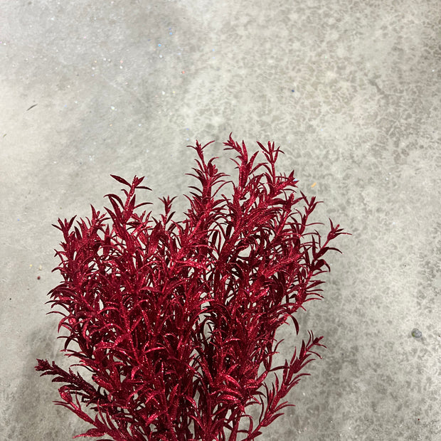 13”H red rosemary bush- XX970405