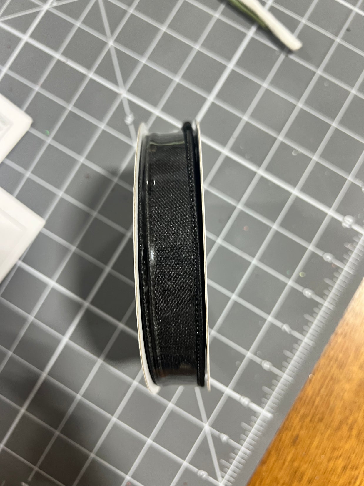 5/8” x 10Y black canvas Wired Ribbon - RGE177802