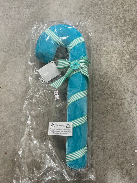 15”H  turquoise candy cane - 693083