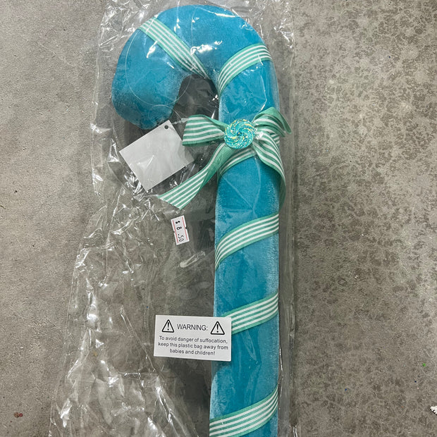 15”H  turquoise candy cane - 693083