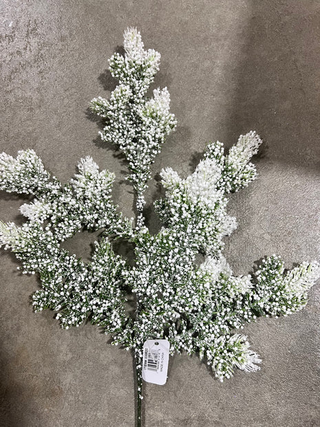 22”H snow spruce spray  - XX8820