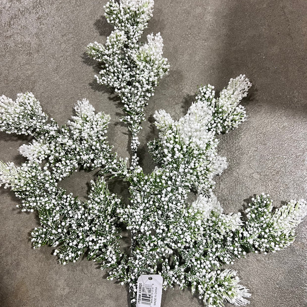 22”H snow spruce spray  - XX8820