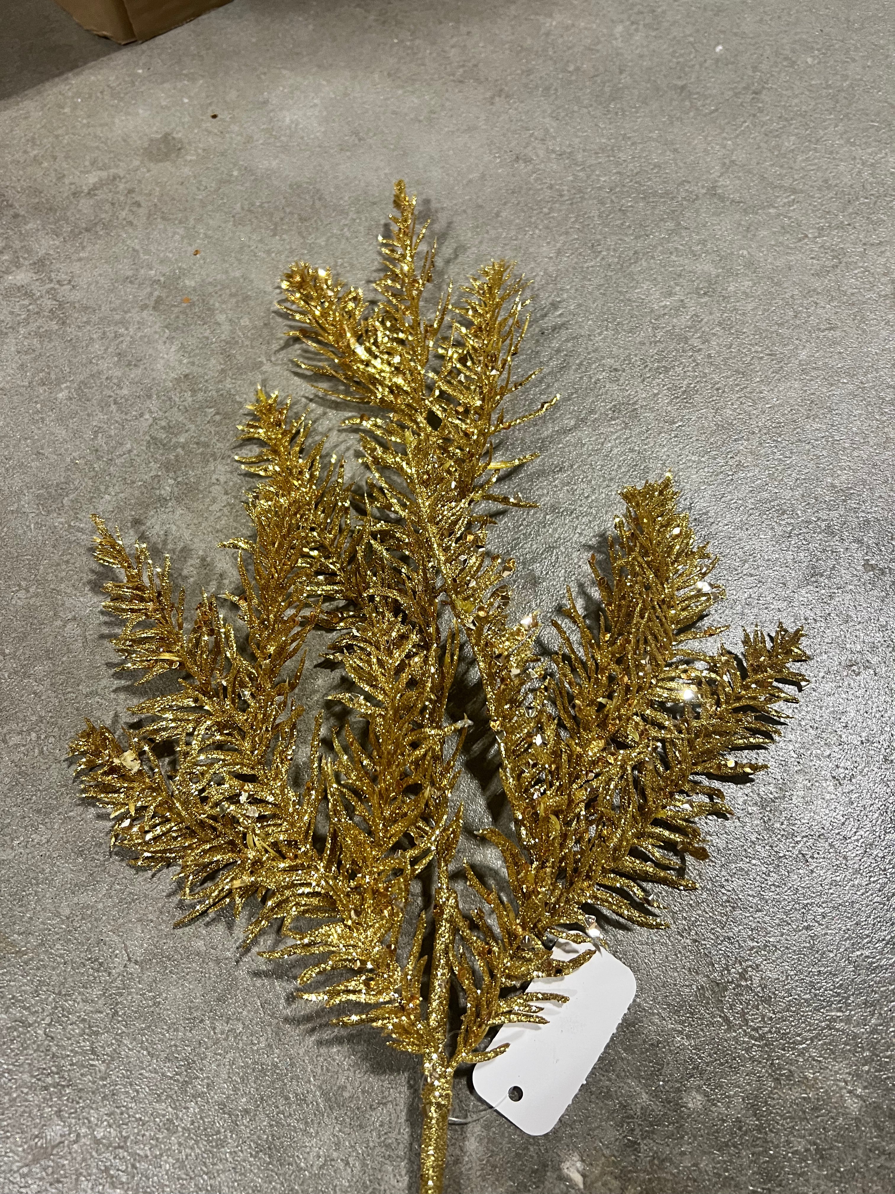 19”H gold noble pine spray  - XS217108