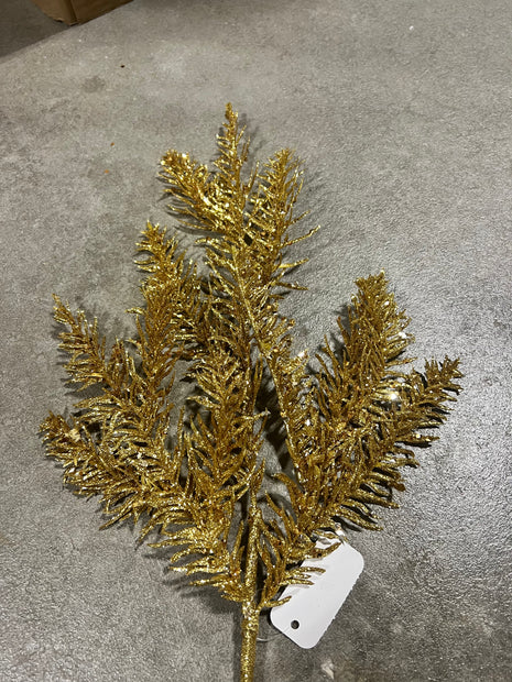 19”H gold noble pine spray  - XS217108