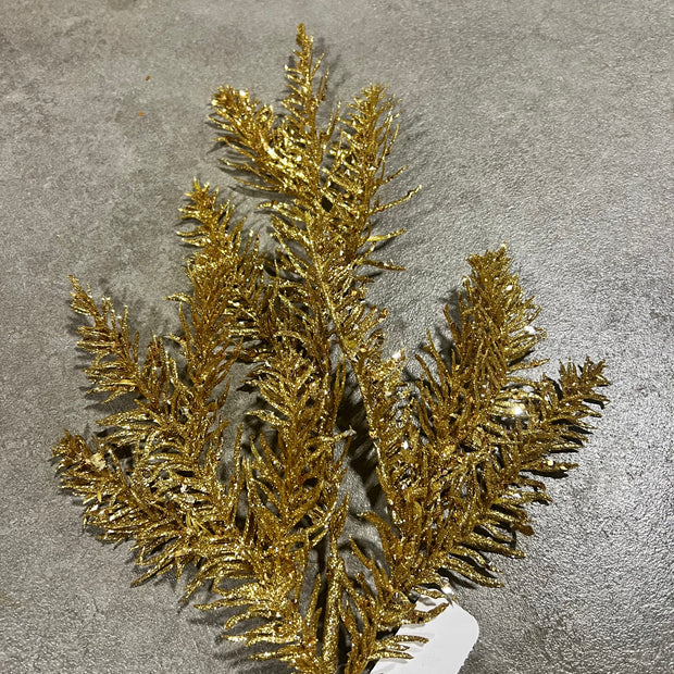 19”H gold noble pine spray  - XS217108