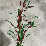 32”H glittered cattail pick - DCSP2053RDEM