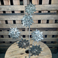 30.5” champagne glitter snowflakes spray - DCSP5014CH