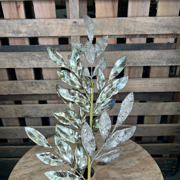 30"  gold mixed metallic bayleaf spray - DCSP3618