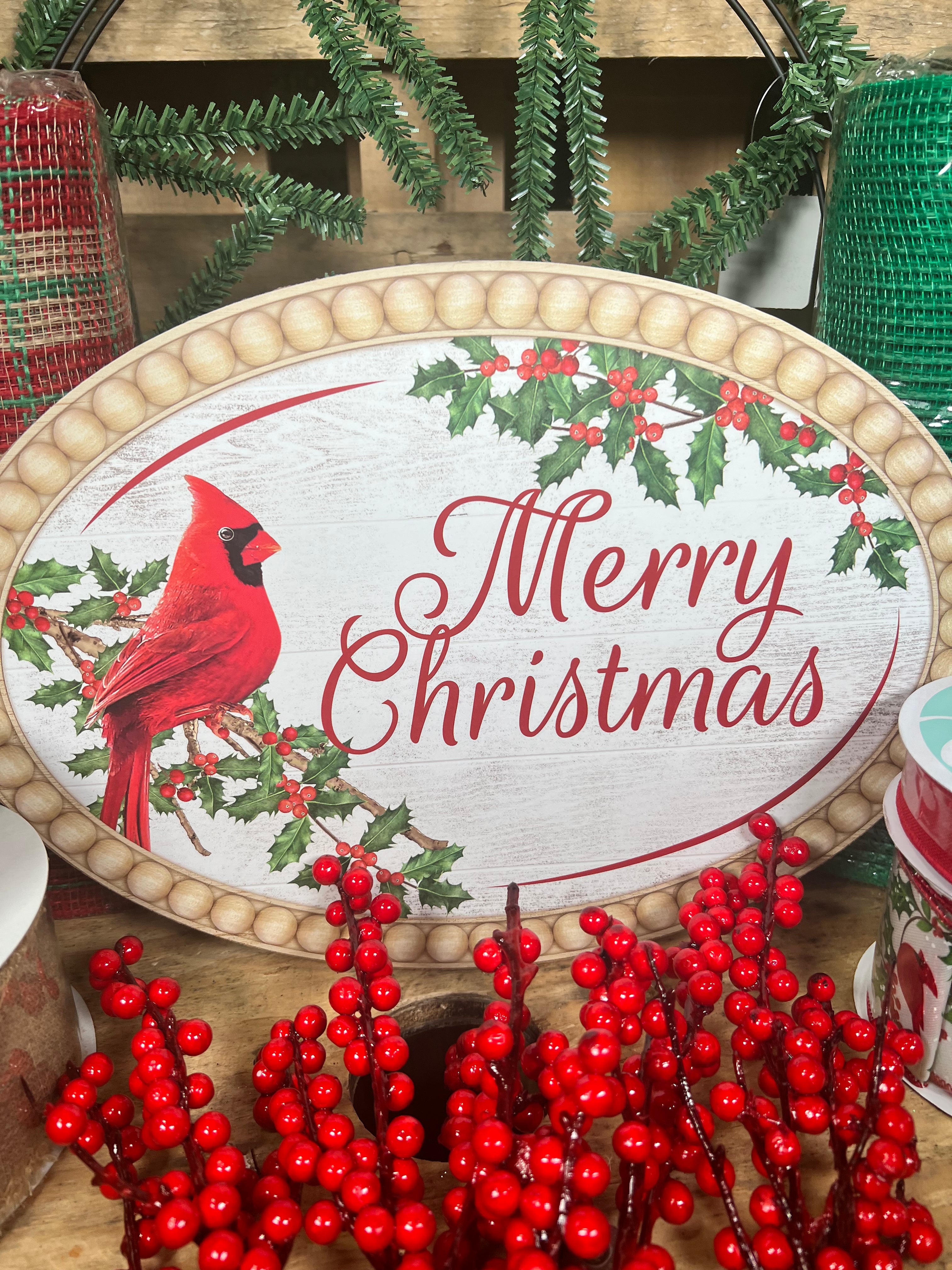 Cardinal wreath kit - DIY kit - Xmaskit1