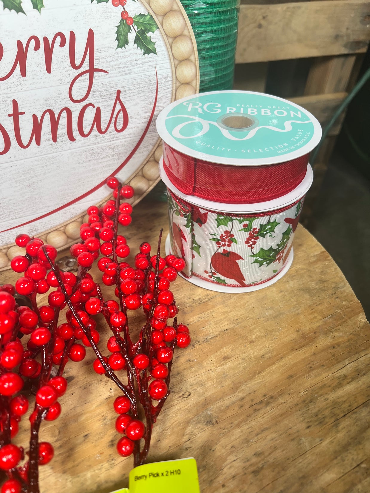 Cardinal wreath kit - DIY kit - Xmaskit1