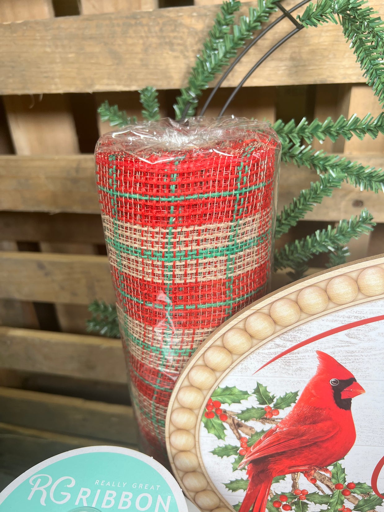 Cardinal wreath kit - DIY kit - Xmaskit1