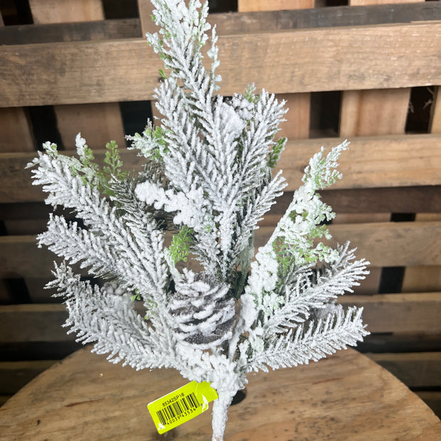 16” Flocked Pine Mix Pick - 85342SP16