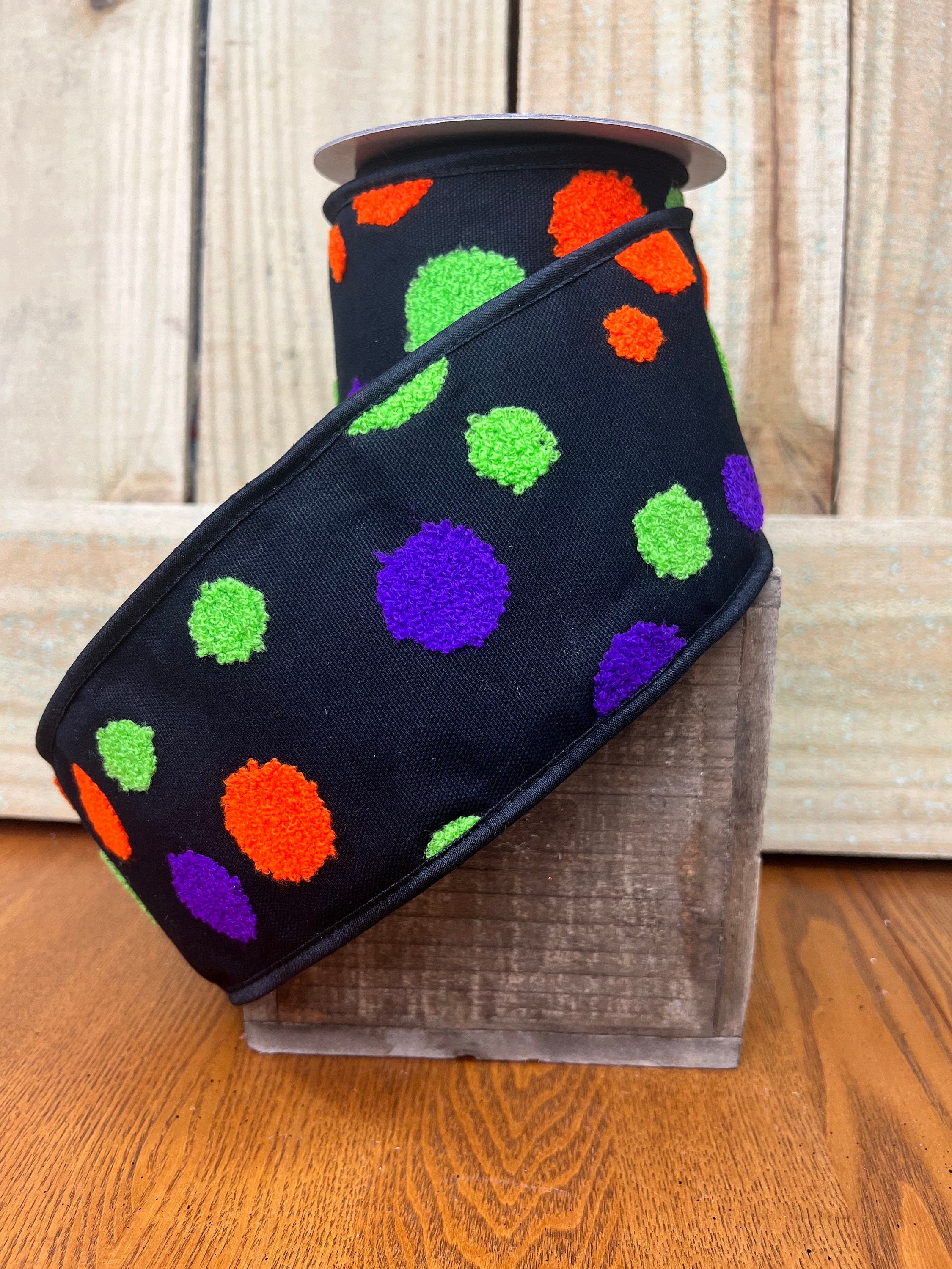Multi- Colored Polka Dots Textured Fused 4