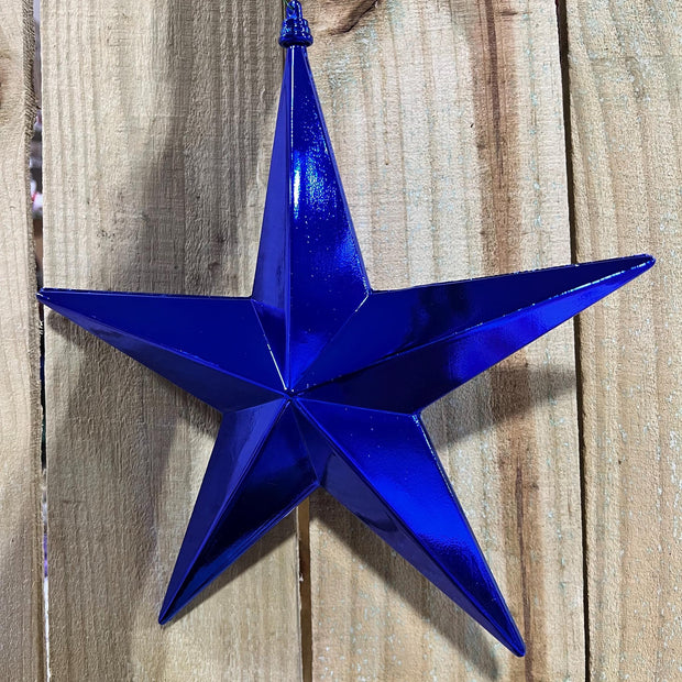 12" Blue Patriotic star, Pastriotic ornament, Wreath embellishment, CX982-05 - MBcraftssupplyco