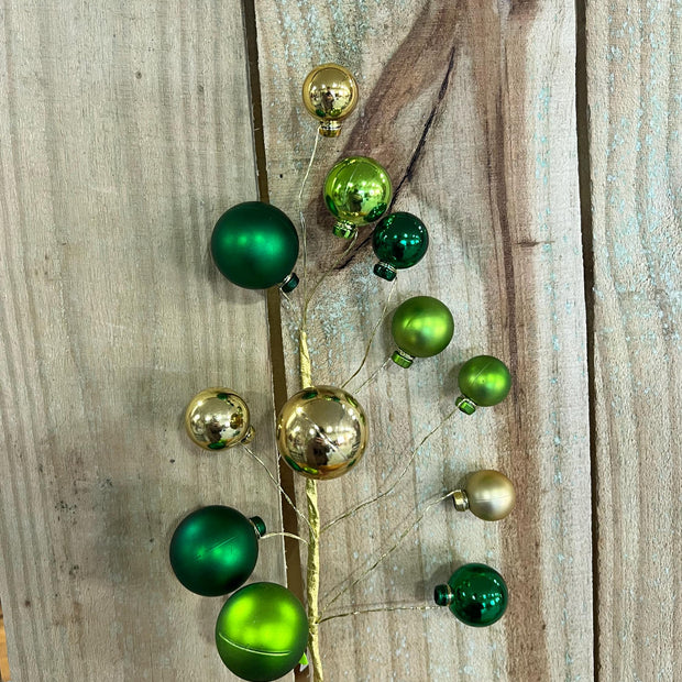 16" ornament St Patricks day ball pick, wreath embellishment, Irish decor, ball Spray, 63483GNGD - MBcraftssupplyco