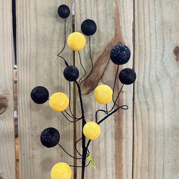 24" Bumble bee ball Spray, wreath embellishment, spring decor, Bee Spray, 63491YWBK - MBcraftssupplyco