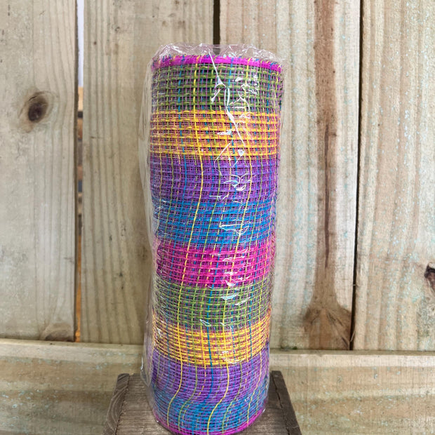 10" x 10Y summer fabric mesh , wreath making supplies, summer design materials, RY8323D8 - MBcraftssupplyco