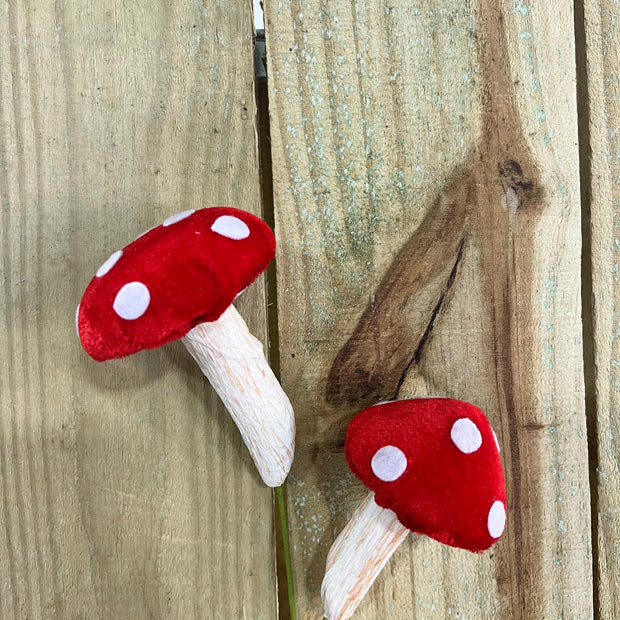 14" mushroom stem , wreath embellishment, spring decor, Easter Spray, 63161RD - MBcraftssupplyco