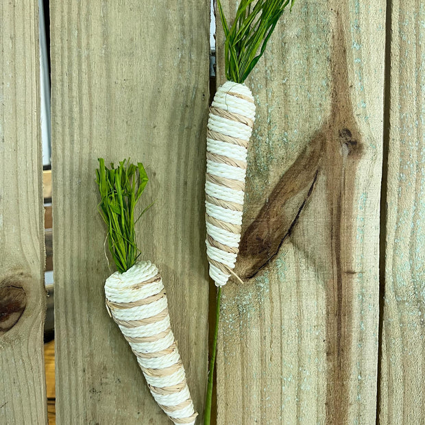 28" twine stripe carrot pick , wreath embellishment, Easter decor, Easter Spray, 63342NAT - MBcraftssupplyco