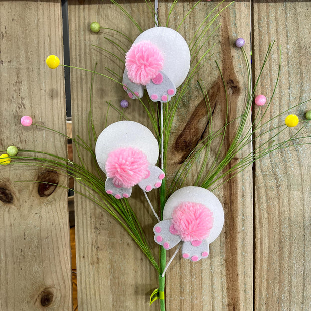 32" Bunny Butt Spray , wreath embellishment, Easter decor, Easter Spray, 62128EAS - MBcraftssupplyco