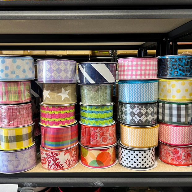 Farrisilk mystery ribbon 2.5 by 10Y wired ribbon, Farrisilk designer ribbon, spring ribbon, 999-BX2 - MBcraftssupplyco