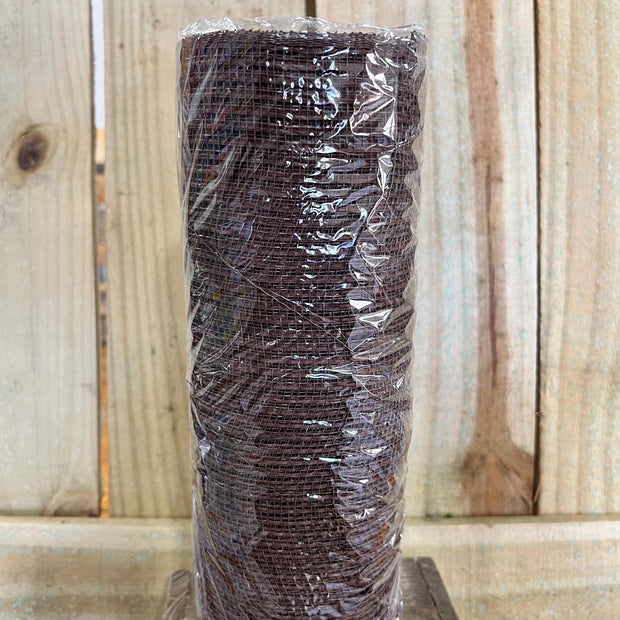 10" x 10Y brown fabric mesh , wreath making supplies, everyday design materials, RY831231 - MBcraftssupplyco