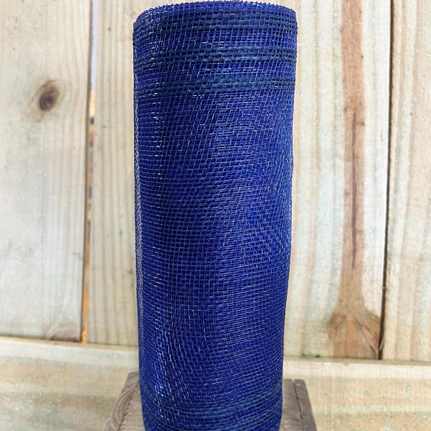 10" x 10Y navy blue fabric mesh , wreath making supplies, summer design materials, RY832419 - MBcraftssupplyco