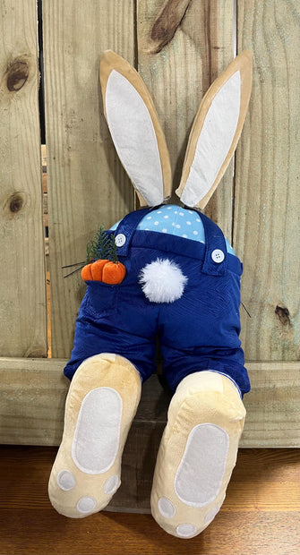 27" Blue bunny butt wreath attachment, wreath embellishment, Easter decor, Easter bunny, HE7336 - MBcraftssupplyco