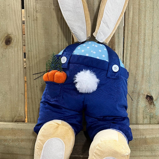 27" Blue bunny butt wreath attachment, wreath embellishment, Easter decor, Easter bunny, HE7336 - MBcraftssupplyco