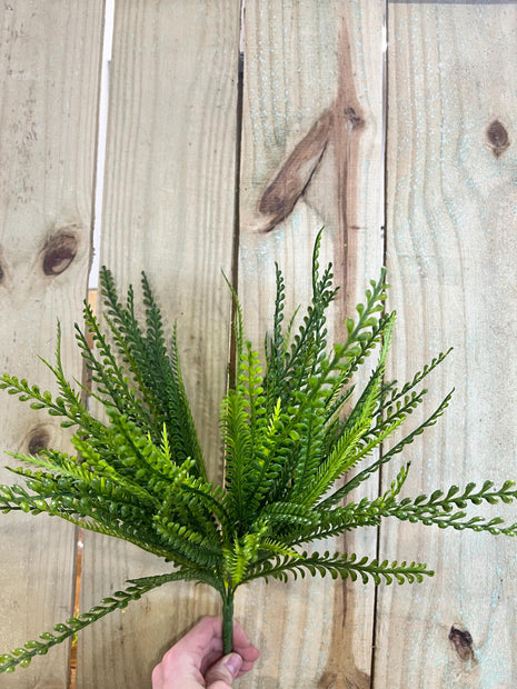 18" Plastic beaded grass Bush , wreath embellishment, greenery spray, 13094GN - MBcraftssupplyco