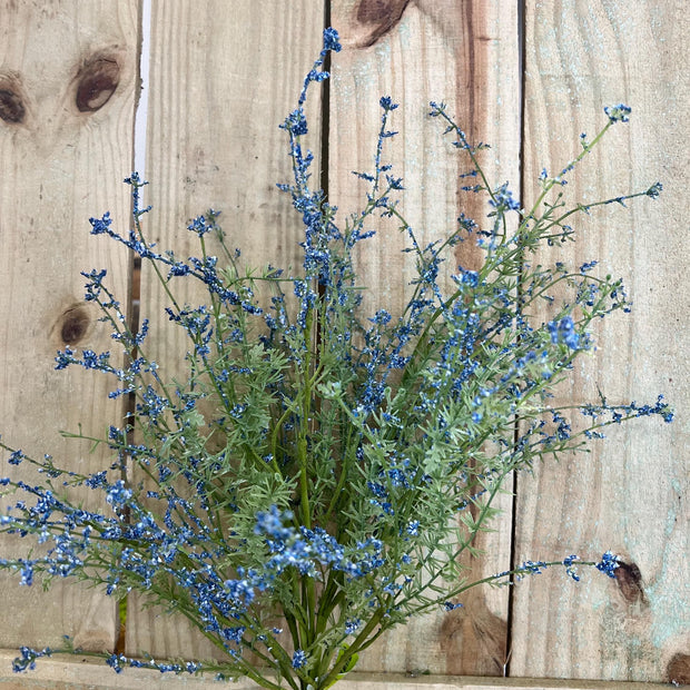 22" blue filler bush, wreath embellishment, spring floral, 63097BL - MBcraftssupplyco