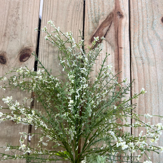 22" white filler bush, wreath embellishment, spring floral, 63097CM - MBcraftssupplyco