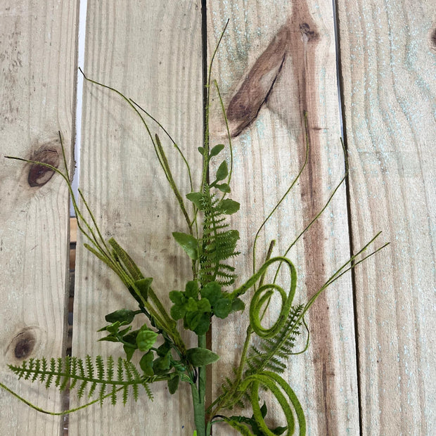 16" mini Leaf Spray, wreath embellishment, spring floral, 62077SP16 - MBcraftssupplyco